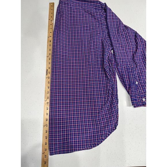 Ralph Lauren Men’s Blake Button Down Shirt Purple Check XL Casual Preppy - Picture 6 of 7